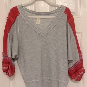 Free People gray light sweat shirt